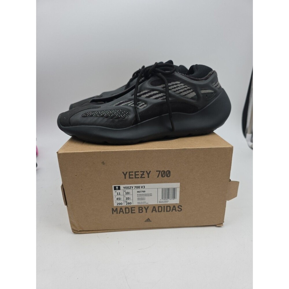 Size 11 Adidas Yeezy 700 V3 Alvah Shoes Black